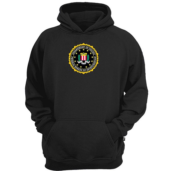 Casaco moletom FBI investigador federal policia logo