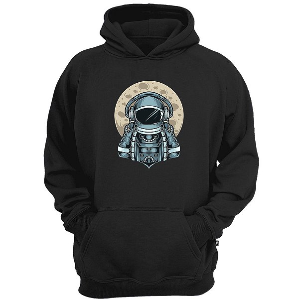Casaco moletom astronauta na lua moon blusão de inverno