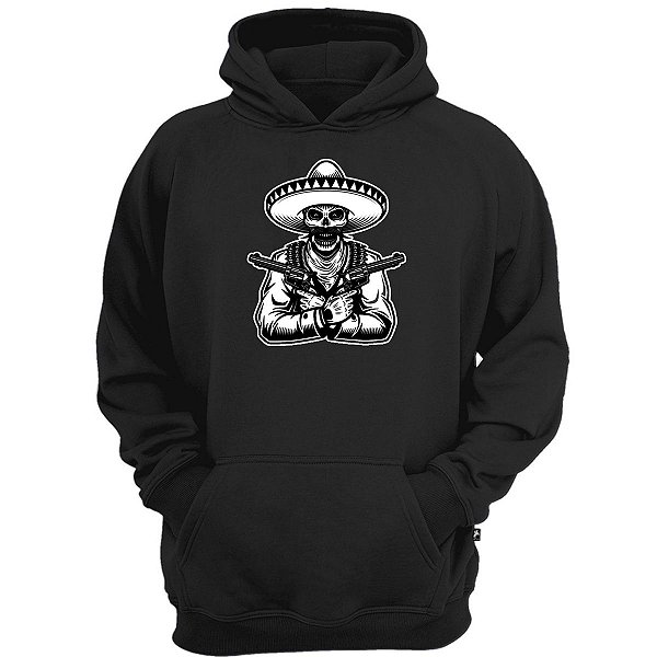 Casaco moletom caveira bandido mexicano moda de rua gangsta