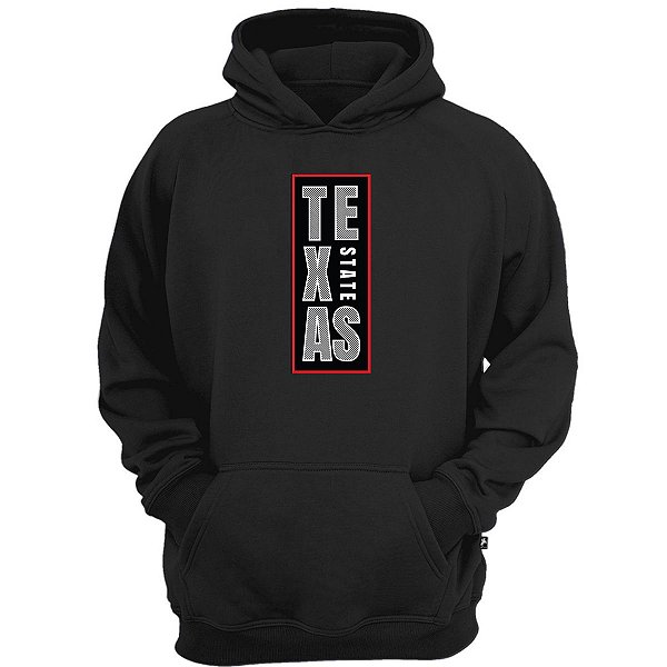 Casaco moletom texas state blusão de frio com bolso street