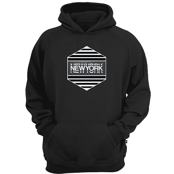 Casaco moletom com capuz new york nova iorque blusão de frio
