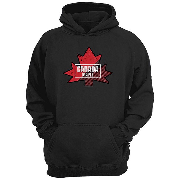 Casaco moletom canada maple moda de rua streetwear skate