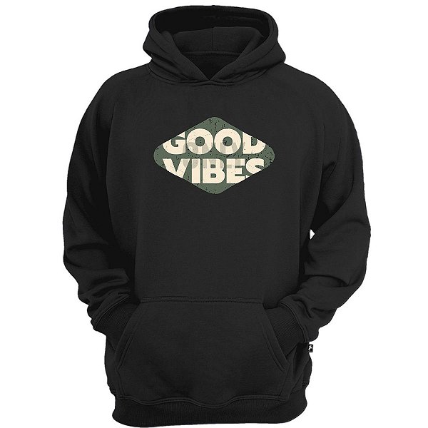 Casaco moletom good vibes moda de rua street blusa de frio