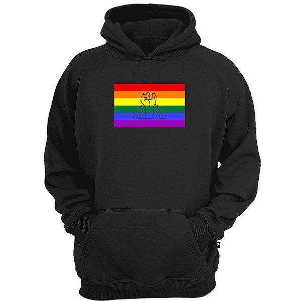 Casaco moletom bandeira lgbt pride orgulho blusão de frio
