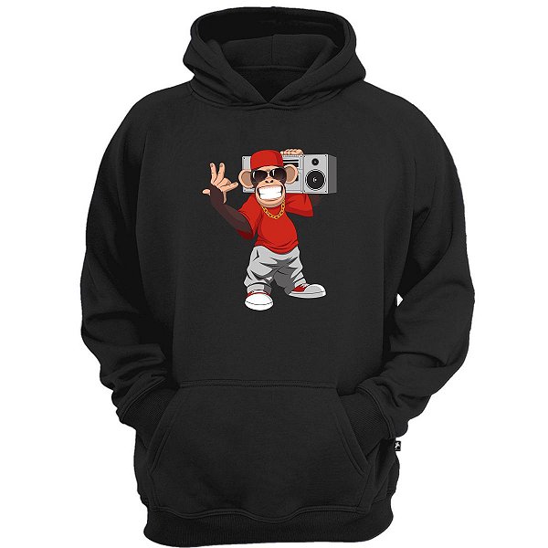 Casaco moletom macaco dj rapper moda de rua streetwear swag