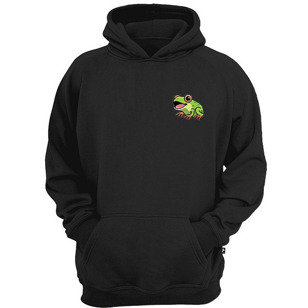 Casaco moletom sapo sapinho fofo blusão de frio com bolso