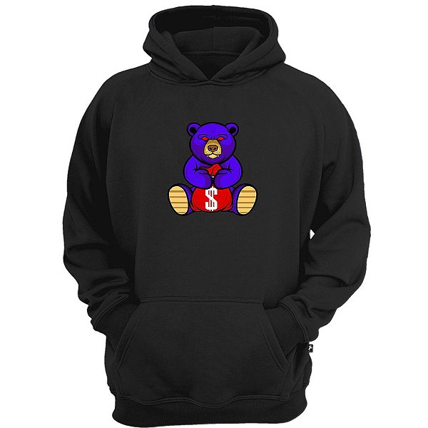 Casaco moletom urso trapper bear life style swag com capuz