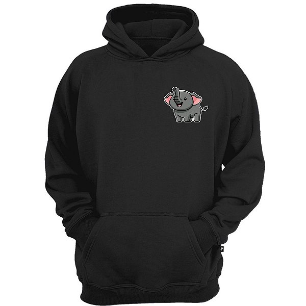 Casaco moletom canguru elefante safari blusa de frio inverno