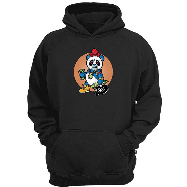 Casaco moletom panda trapper swag gangsta dollar street