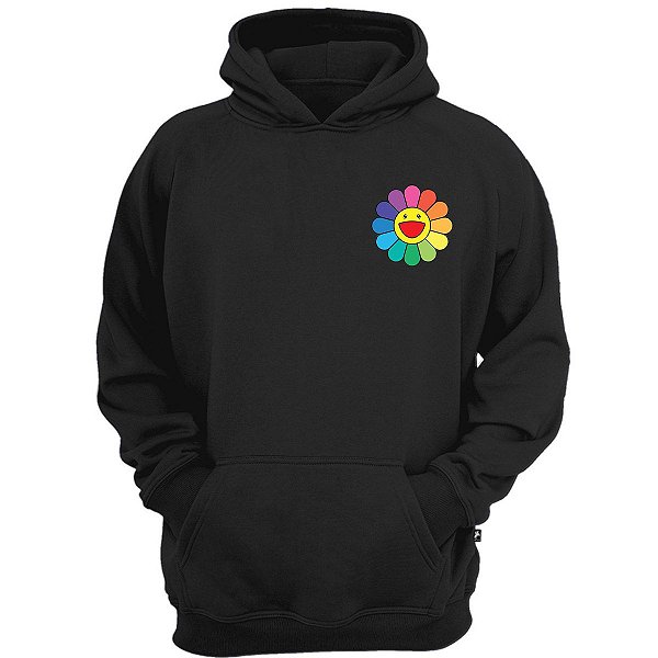 Casaco moletom flor lgbt arco-iris fofo blusa de frio