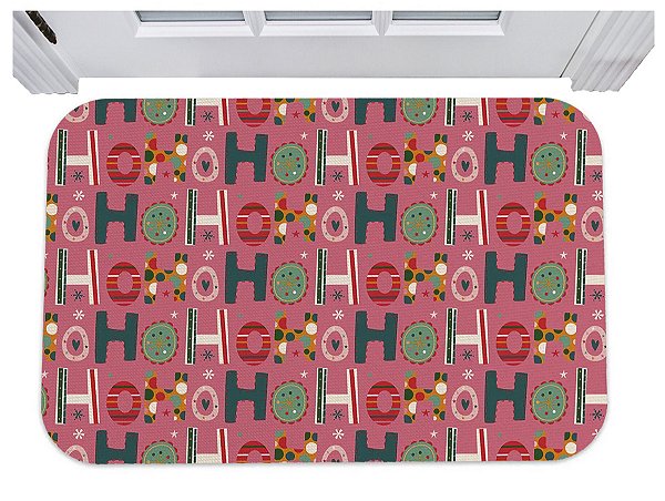 Capacho para porta hohoho tapete natalino natal 40x60