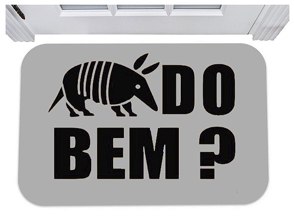Capacho divertido tatu do bem tapete para porta 40x60