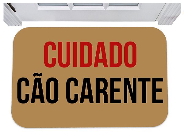 Capacho divertido cuidado cão carente tapete para porta