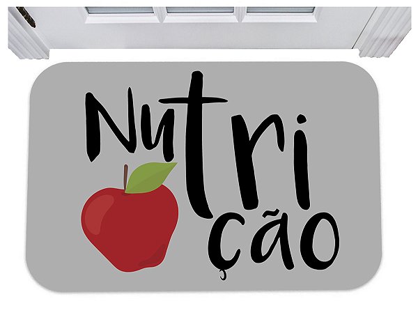 Capacho para entrada nutricionista nutrição tapete porta