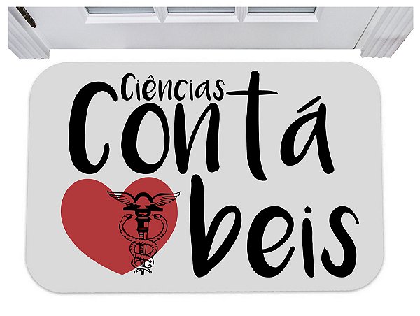 Capacho ciências contábeis tapete para porta 40x60