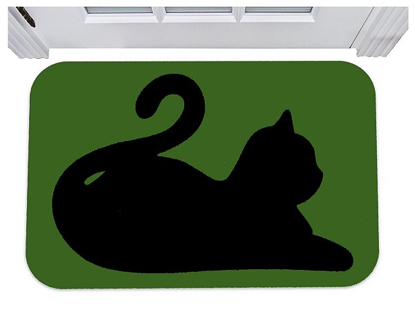 Capacho gato pai de pet gatinho tapete para entrada 40x60