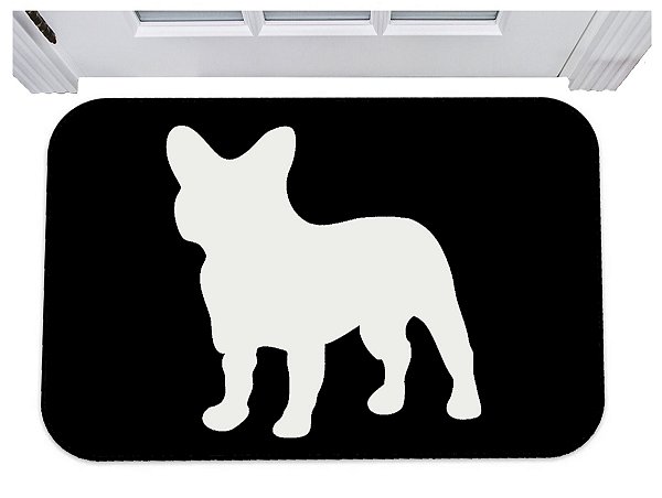 Capacho para entrada cachorro pug pet tapete de porta 40x60