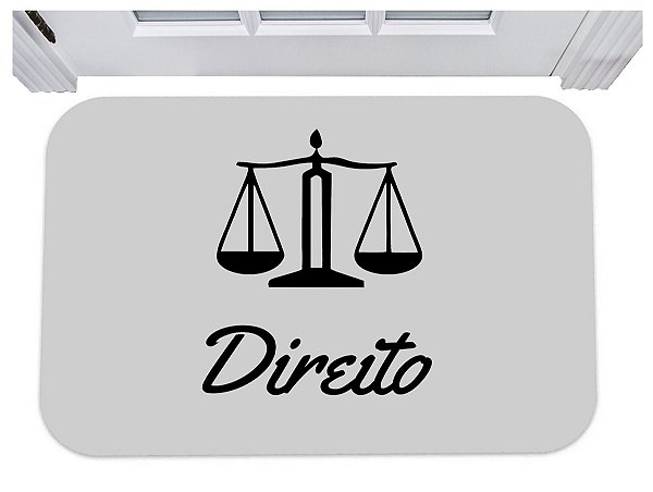 Capacho para porta direito advogado balança tapete 40x60