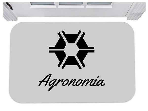 Capacho para porta agronomia curso faculdade tapete 40x60