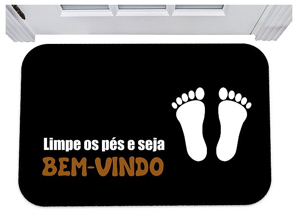 Capacho para porta limpe os pés e seja bem vindo tapete