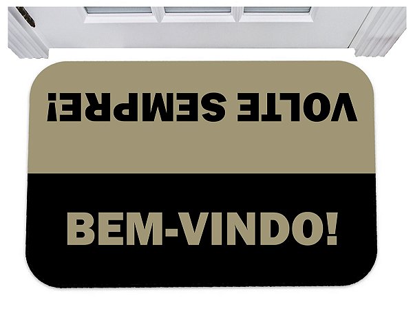Capacho volte sempre bem vindo tapete para porta 40x60