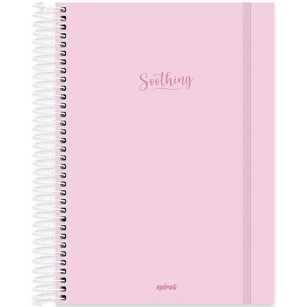 Caderno Universitário Capa Polipropileno 10 materias 160 Folhas Soothing Rosa
