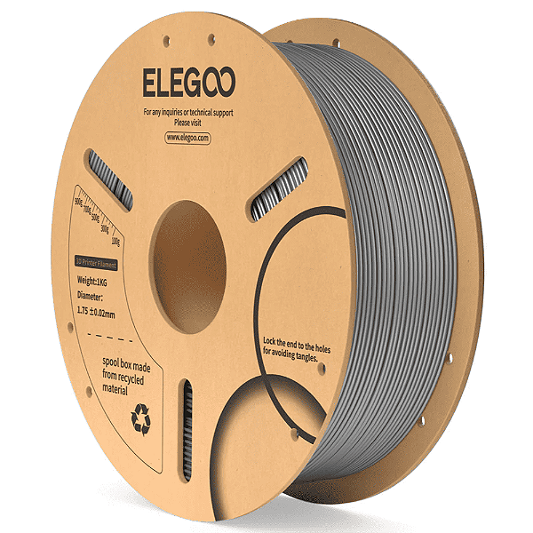 Filamento Elegoo PLA 1.75mm 1Kg Cinza Espacial
