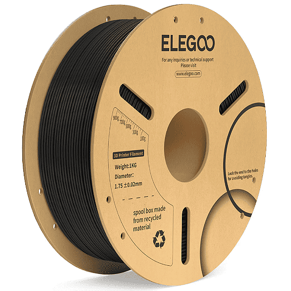 Filamento Elegoo PLA + (Plus) 1.75mm 1Kg Preto
