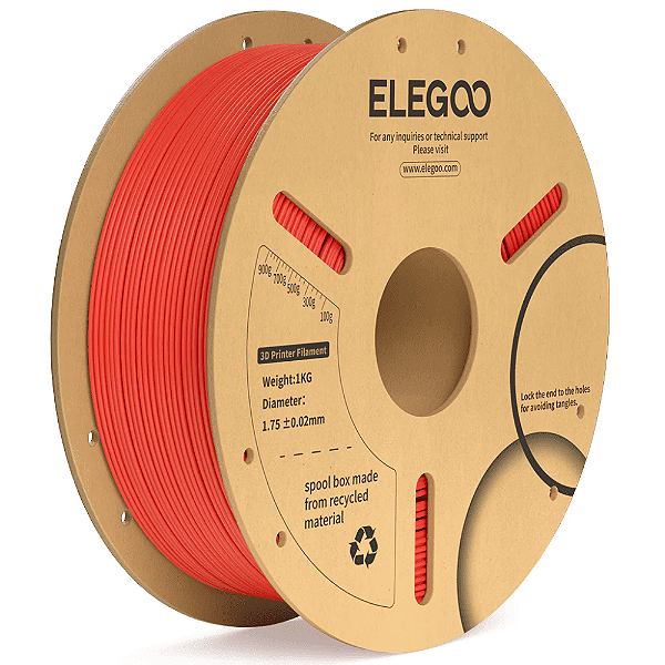 Filamento Elegoo PLA + (Plus) 1.75mm 1Kg Vermelho