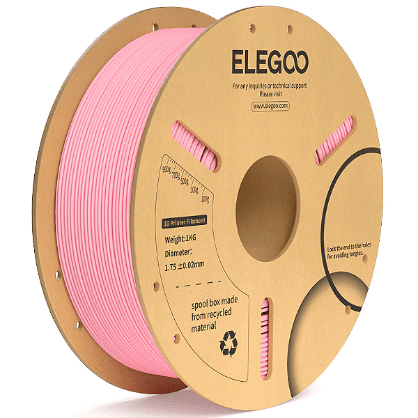 Filamento Elegoo PLA + (Plus) 1.75mm 1Kg Rosa