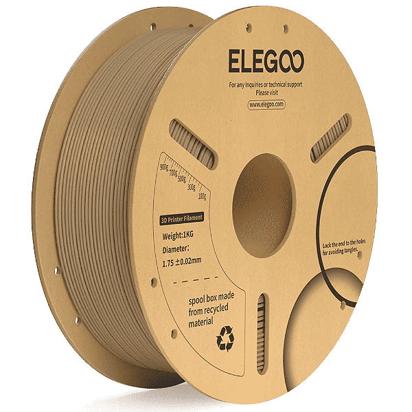Filamento Elegoo PLA + (Plus) 1.75mm 1Kg Madeira