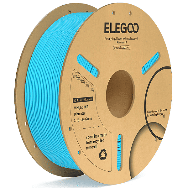 Filamento Elegoo PLA + (Plus) 1.75mm 1Kg Azul Céu