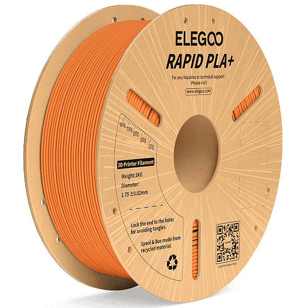 Filamento Elegoo Rapid PLA + (Plus) 1.75mm 1Kg Laranja