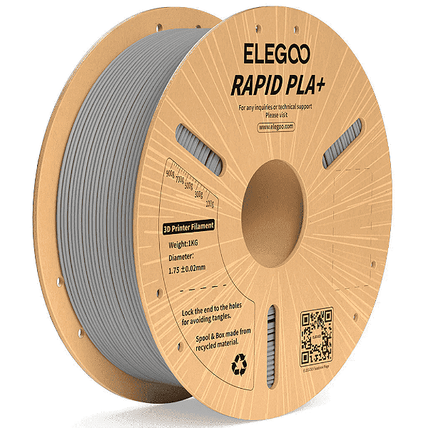 Filamento Elegoo Rapid PLA + (Plus) 1.75mm 1Kg Cinza