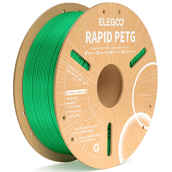 Filamento Elegoo Rapid PETG 1.75mm 1Kg Verde