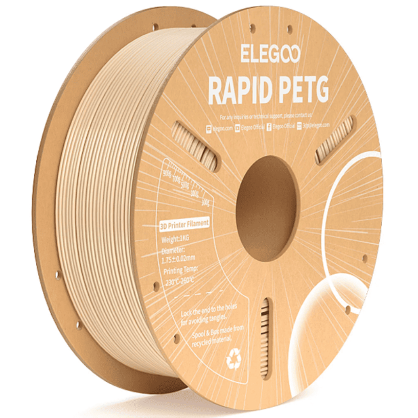 Filamento Elegoo Rapid PETG 1.75mm 1Kg Bege