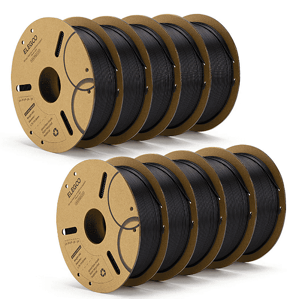 Caixa com 10 Filamentos Elegoo PLA 1.75mm 1Kg