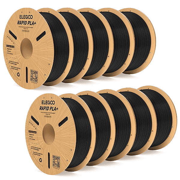 Caixa com 10 Filamentos Elegoo Rapid PLA + 1.75mm 1Kg