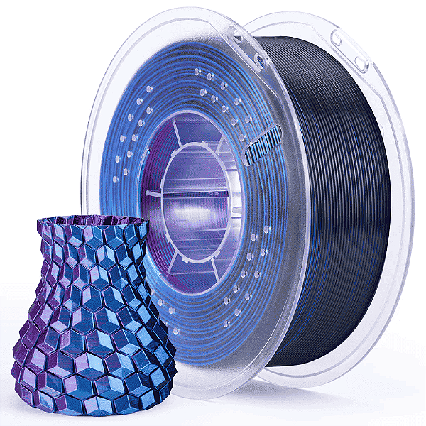 Filamento Elegoo PLA SILK 1.75mm 1Kg Azul Roxo Preto