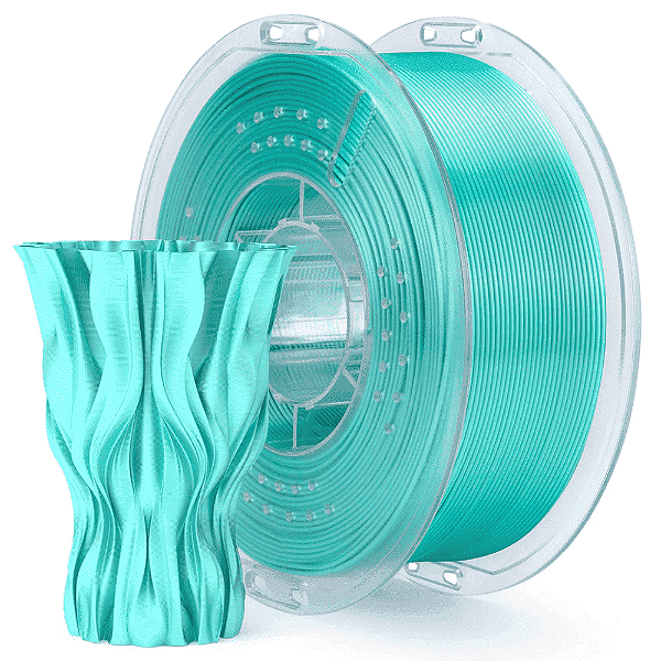 Filamento Elegoo PLA SILK 1.75mm 1Kg Verde Menta