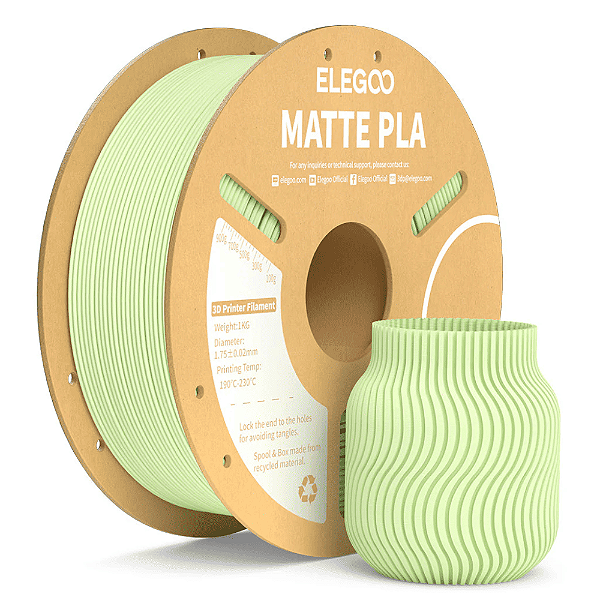 Filamento Elegoo PLA MATTE  1.75mm 1Kg Verde Menta