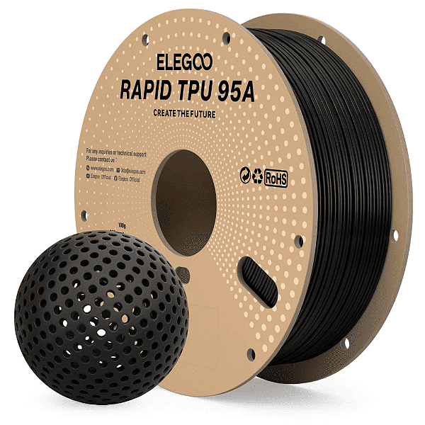 Filamento Elegoo RAPID TPU 1.75mm 1Kg Preto