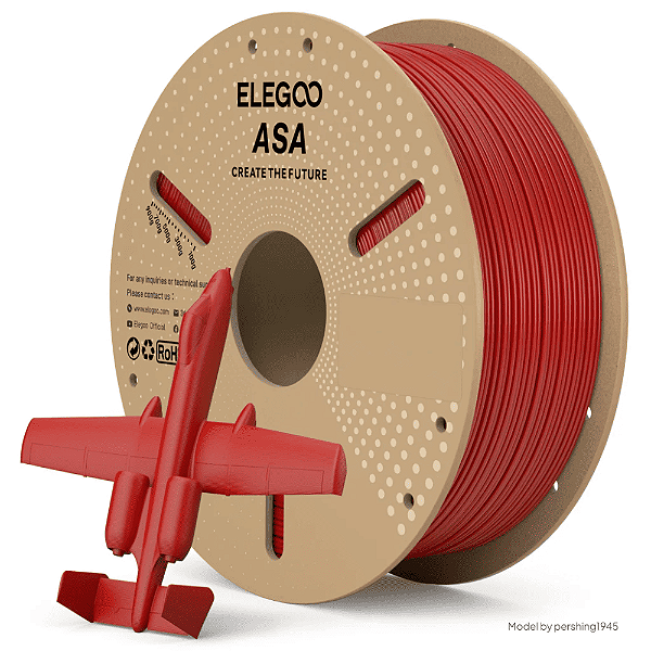 Filamento Elegoo ASA 1.75mm 1Kg Vermelho
