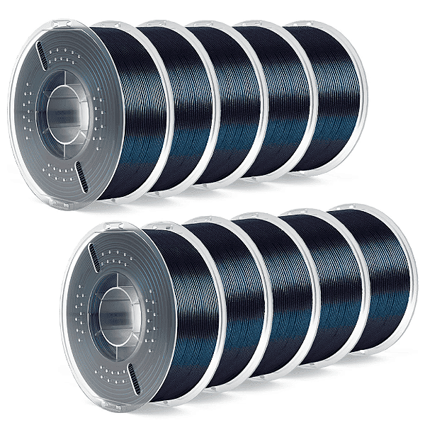 Caixa com 10 Filamentos Elegoo PLA Galaxy 1.75mm 1Kg