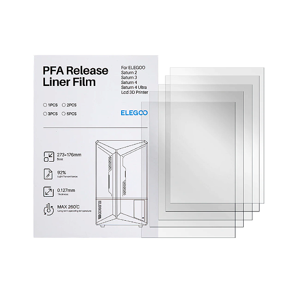 Filme PFA para Impressoras 3D ELEGOO Saturn