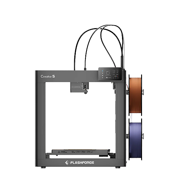 Impressora 3D Flashforge Creator 5 com 4 cabeçotes de impressão e impressão multicolorida