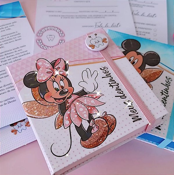 Caixa porta ESTOJO DENTAL - Mickey e Minnie