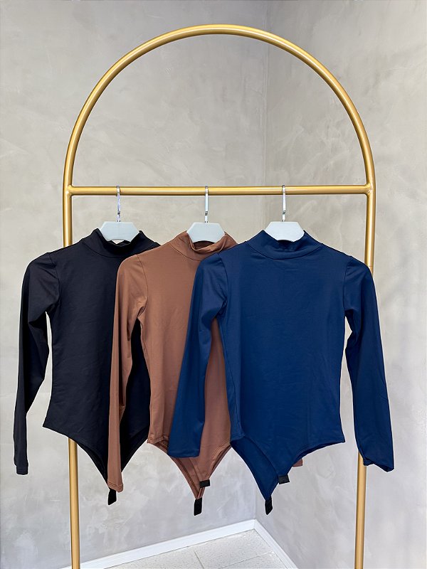 Body Gola Alta Manga Longa