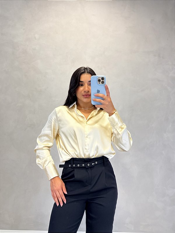 Camisa Botão Cetim