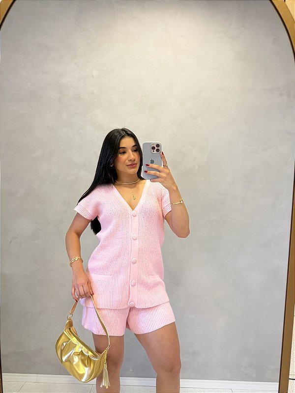 Conjunto Tricô ( Short + Blusa )